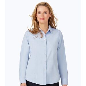 Foxcroft Sky Blue Wrinkle-Free Shirt